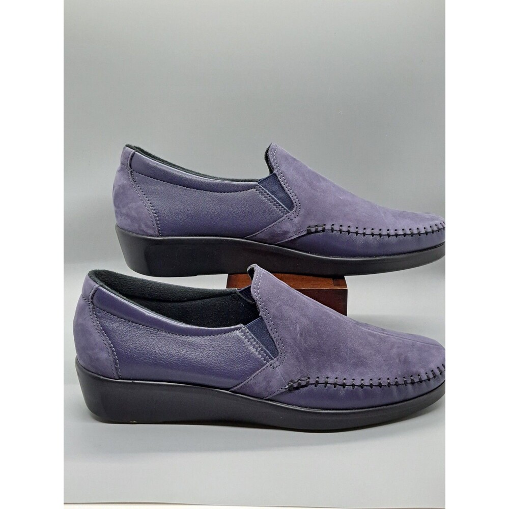 SAS  Tripad Women's 8.5 N Shoes Purple Leather Slip On Arch Support Loafers